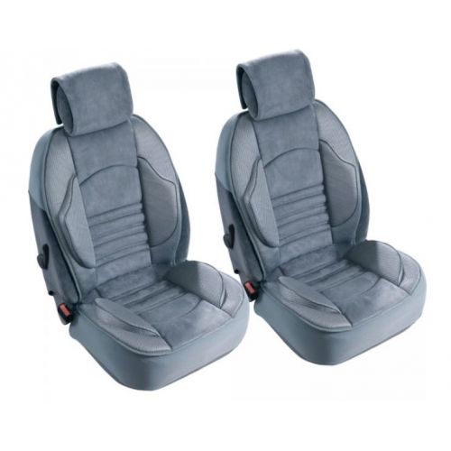 2 Couvres sieges Grand Confort Airbags Lateraux Maille respirante Gris 2 Couvres sieges Grand Confort Airbags Lateraux Maille respirante Gris