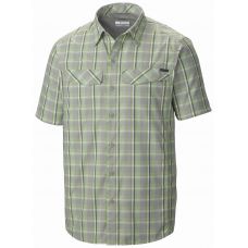 Chemise SILVER RIDGE MC carreau Columbia Anti Uv Homme Vert