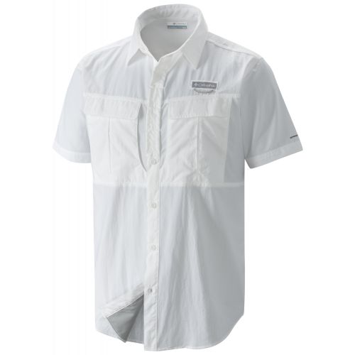 Chemise CASCADES EXPLORER MC Columbia Anti Uv Homme Blanc