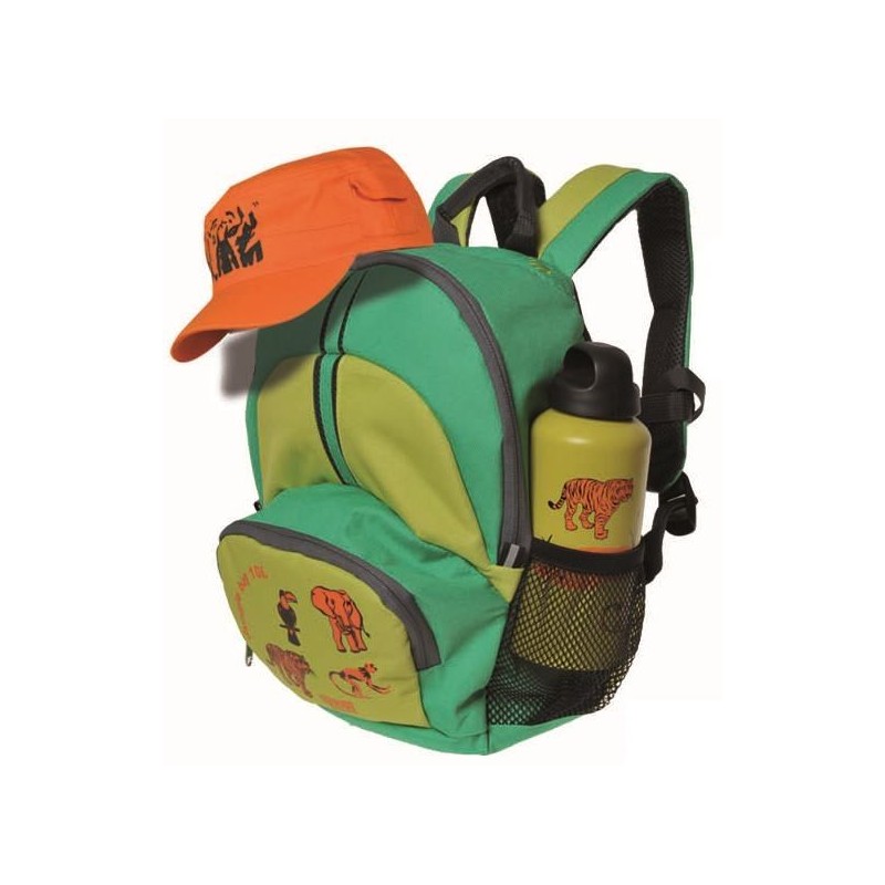 Accueil FRENDO Kit de la jungle 7L Sac a dos casquete gourde enfant 1263  vert - freemountain avec Frendo