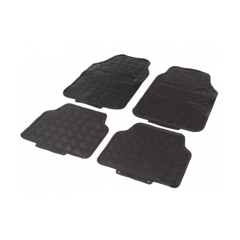 Lot De 2 Tapis De Voiture Caoutchouc 35x50 Cm