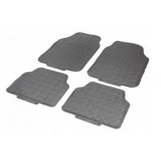 Tapis Auto CAOUTCHOUC 2 avts+2 arrieres Tuning metal Carbone Universel
