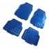 Tapis Auto CAOUTCHOUC 2 avts+2 arrieres Tuning metal Bleu fonce Universel