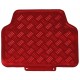 Tapis Auto CAOUTCHOUC 2 avts+2 arrieres Tuning metallise Rouge Universel