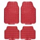 Tapis Auto CAOUTCHOUC 2 avts+2 arrieres Tuning metallise Rouge Universel