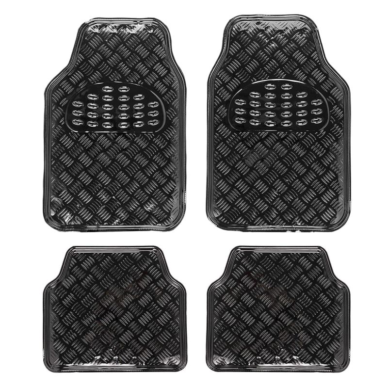 Tapis Auto freemountain CAOUTCHOUC 2 avts+2 arrieres Tuning metal Noir  Universel Universel