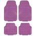 Tapis Auto CAOUTCHOUC 2 avts+2 arrieres Tuning metallise Rose Universel